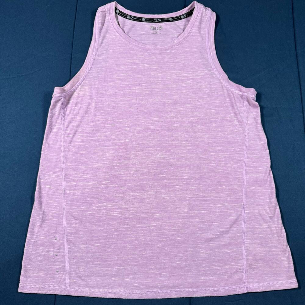Zelos Purple Space Dye Athletic Tank Top Women’s Medium Workout Gym